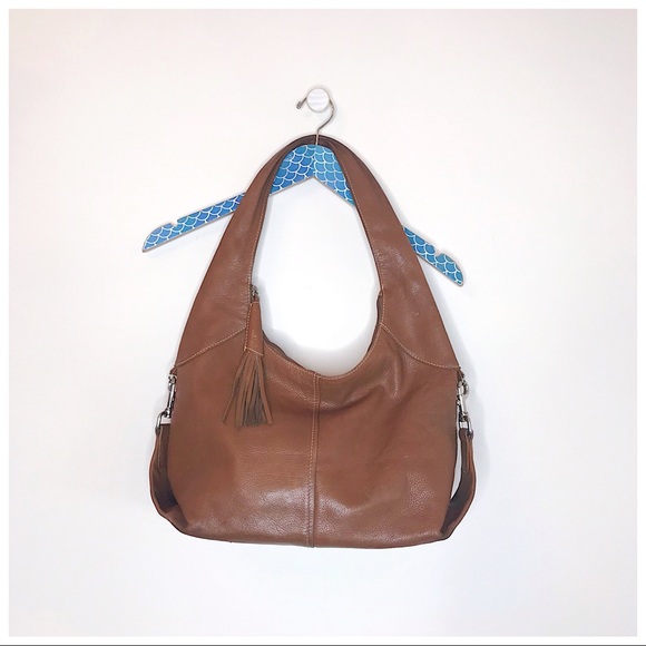 Fossil Handbags - Fossil Tassel Leather Hook Hobo Bag Purse